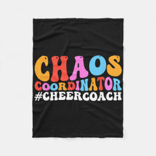 Cheer Coach Groovy Cheerleading Coach Fleece Blanket