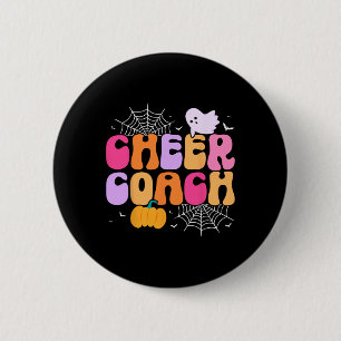 Cheer Coach - Halloween Cheerleader Cheerleading C 2 Inch Round Button