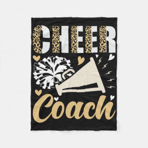 Cheer Coach Leopard Cheerleading Coach _1 Fleece Blanket