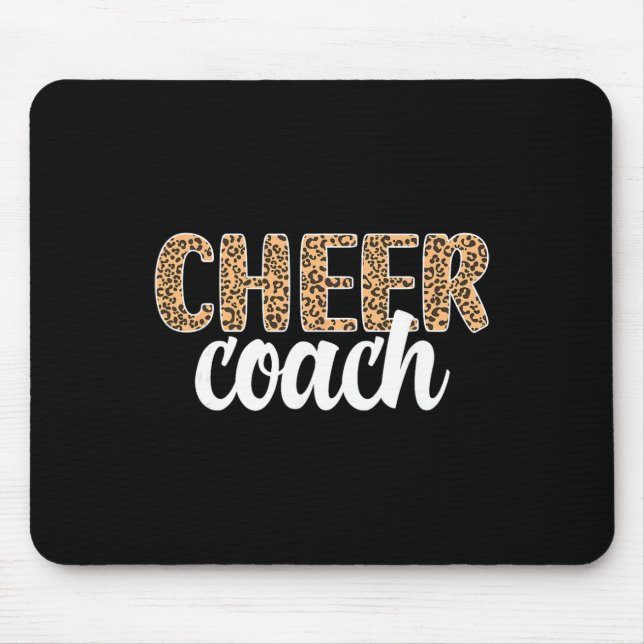 Cheer Coach Leopard Cheerleading Coach  Mouse Pad (Front)