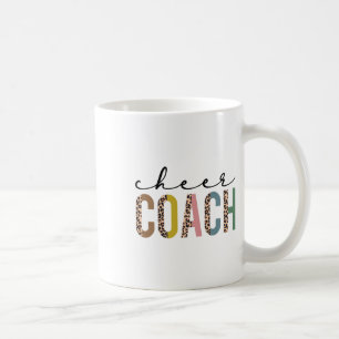 Cheer Coach Leopard Cheerleading Props Cute Cheer  Coffee Mug