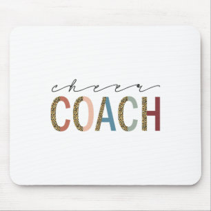 Cheer Coach Leopard Props Cute Cheer Cheerleading Mouse Pad