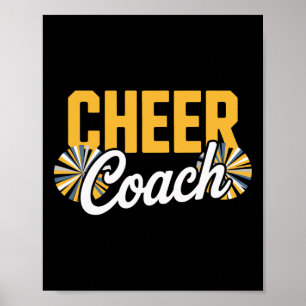 Cheer Coach Loud Proud Motivated Cheerleading Squa Poster