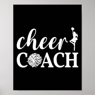 Cheer Coach Pom Pom Cheerleader Cheerleading Appre Poster