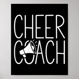 Cheer Coach Shirt Cheerleading Women Cheerleader C Poster