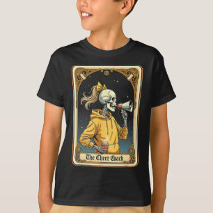 Cheer Coach Tarot Card Skeleton Cheerleading Coach T-Shirt