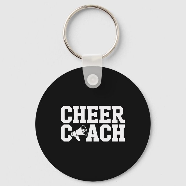 Cheer Coach Teaching Cheerleading Techniques  Keychain (Front)