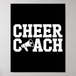 Cheer Coach Teaching Cheerleading Techniques Poster