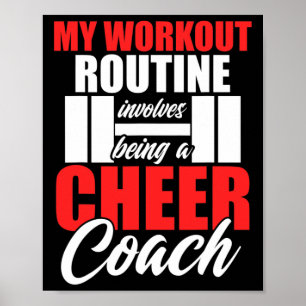 Cheer Coach Workout Cheerleading Cheering Team Poster