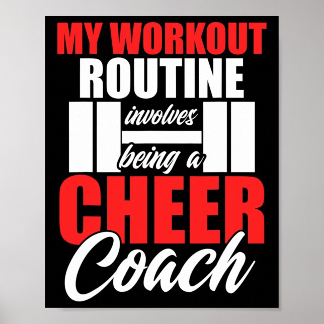 Cheer Coach Workout Cheerleading Cheering Team  Poster (Front)