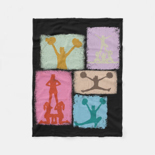 Cheer Collage Cheerleader Cheerleading Coach Youth Fleece Blanket