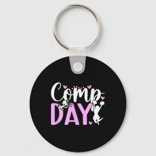 Cheer Comp Day Cheerleader Competition Day Cheerle Keychain