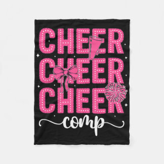 Cheer Comp Day Cheerleader Competition Day Coquett Fleece Blanket
