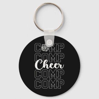 Cheer Comp Day Cheerleading Competition Day Cheerl Keychain