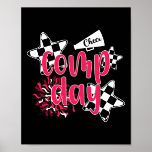 Cheer Comp Day Cheerleading Competition Day Cheerl Poster