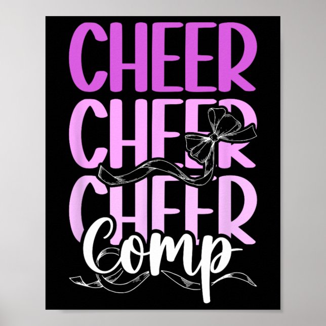 Cheer Comp Day Cheerleading Competition Day Cheerl Poster (Front)