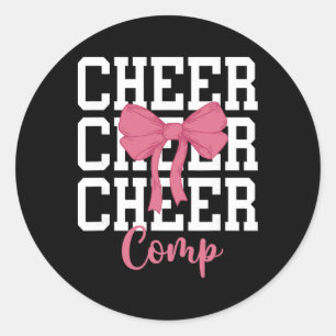 Cheer Comp Day Cheerleading Competition Day Coquet Classic Round Sticker