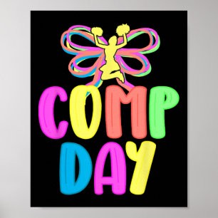 Cheer Comp Day Cheerleading Competition Day Preppy Poster