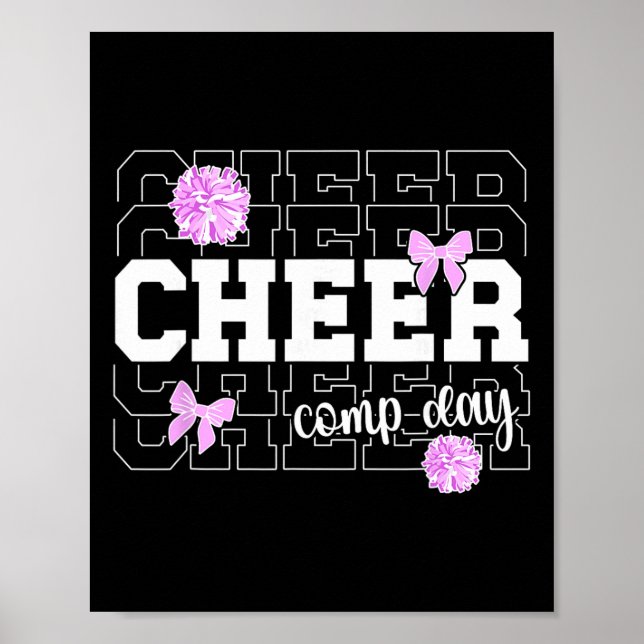 Cheer Competition Day For Cheerleading Fans Uni-ch Poster (Front)