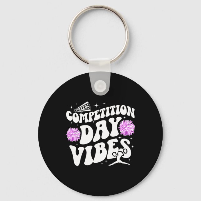Cheer Competition Day Vibes Cheer Comp Day Cheerle Keychain (Front)