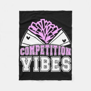 Cheer Competition Day Vibes Cheerleader Comp Day _ Fleece Blanket