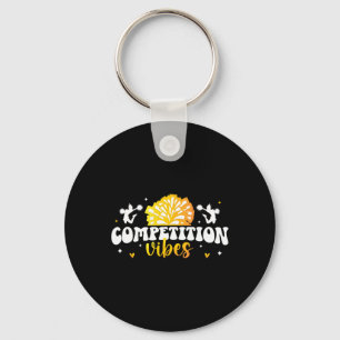 Cheer Competition Day Vibes Cheerleader Comp Day Keychain