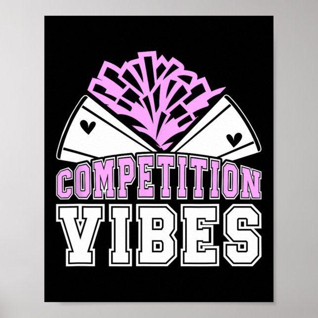 Cheer Competition Day Vibes Cheerleader Comp Day _ Poster (Front)