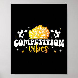 Cheer Competition Day Vibes Cheerleader Comp Day  Poster
