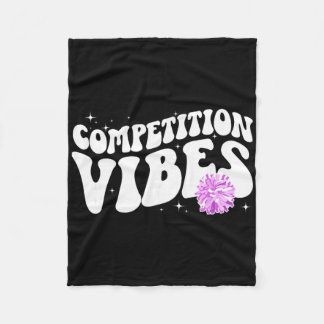 Cheer Competition Day Vibes Cheerleading Comp Day  Fleece Blanket