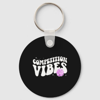 Cheer Competition Day Vibes Cheerleading Comp Day  Keychain