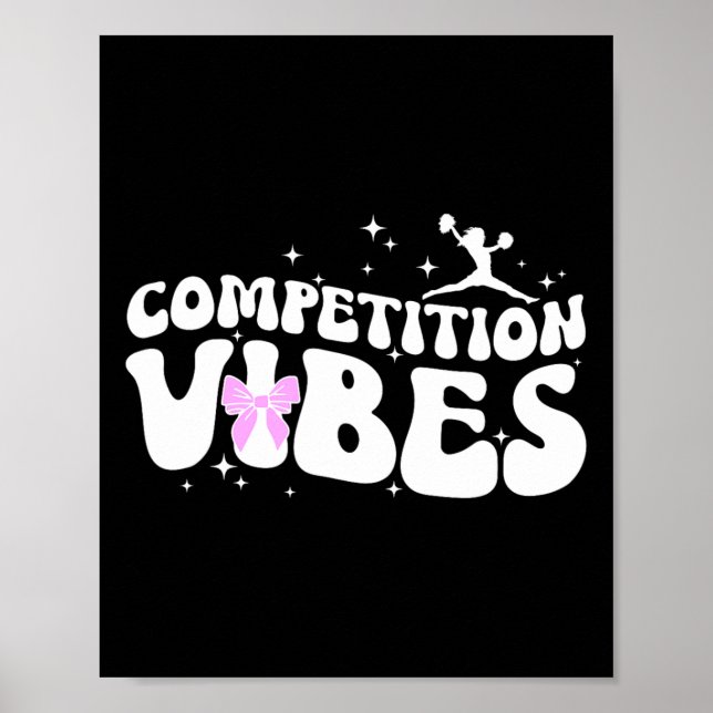 Cheer Competition Day Vibes Cheerleading Comp Day  Poster (Front)