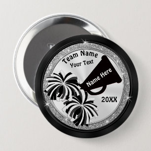 Cheer Competition Goodie Bag Ideas, Personalized 4 Inch Round Button