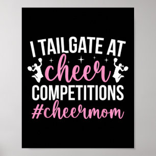 Cheer Competitions Cheer Mom Of A Cheerleader Moth Poster