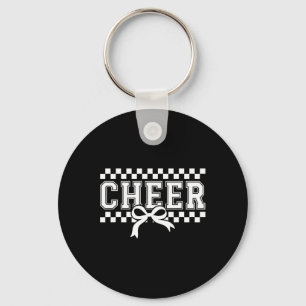 Cheer Coquette Bow Cheerleader Mom Cheerleading Lo Keychain