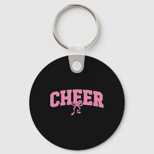Cheer Coquette Bow Cheerleader Mom Cheerleading Lo Keychain