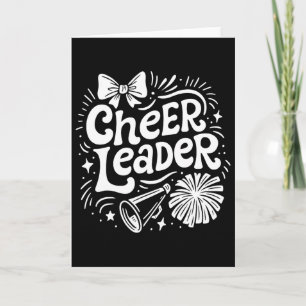 Cheer Coquette Bow Cheerleading Lover Cheerleader Card