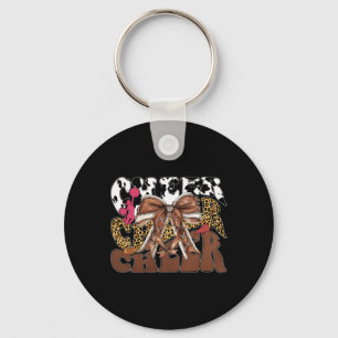 Cheer Coquette Footll Bow Game Day Women Girls Kid Keychain