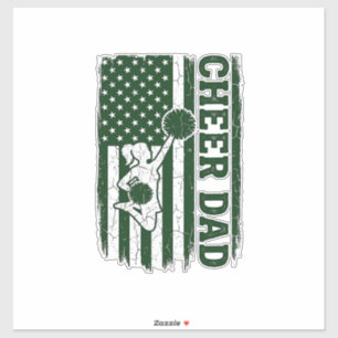 Cheer Dad American Flag Vintage Vector Design_1