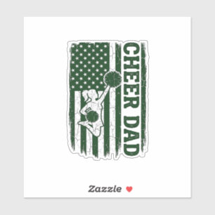 Cheer Dad American Flag Vintage Vector Design_1
