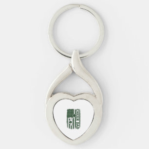 Cheer Dad American Flag Vintage Vector Design_1 Keychain