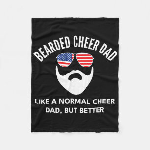 Cheer Dad Bearded Definition Cheerleading Funny _2 Fleece Blanket