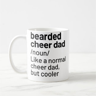 Cheer Dad Bearded Definition Cheerleading Funny Coffee Mug