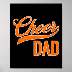 Cheer Dad Blue And Orange Cheerleading Matching Pa Poster