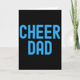 Cheer Dad Blue Cheerleading Matching Parents  Card