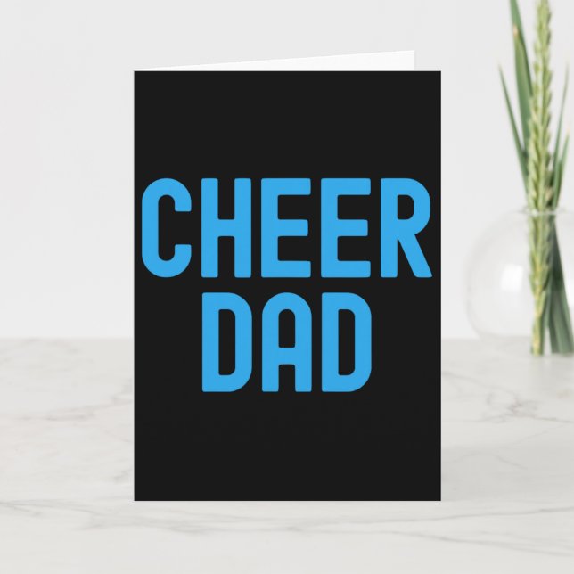 Cheer Dad Blue Cheerleading Matching Parents  Card (Front)