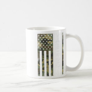 Cheer Dad Camo American Flag Fathers Day Cheerlead Coffee Mug