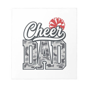 Cheer Dad Camo Pom Vintage Vector Design_1 Notepad