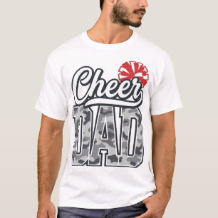 Cheer Dad Camo Pom Vintage Vector Design_1 T-Shirt