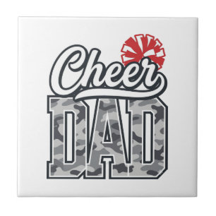 Cheer Dad Camo Pom Vintage Vector Design_1 Tile