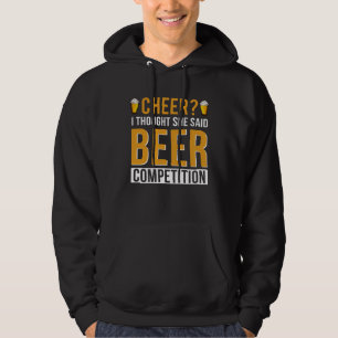 Cheer Dad Cheerleader I Thought She Said Beer Comp Hoodie